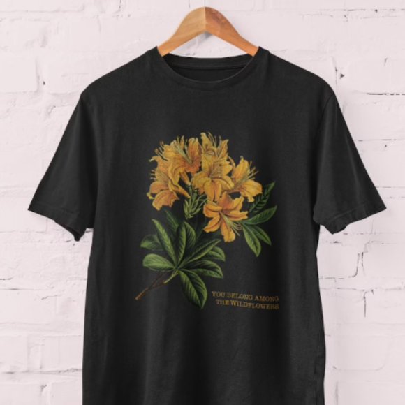 Among Wildflowers Tee botanical shirt